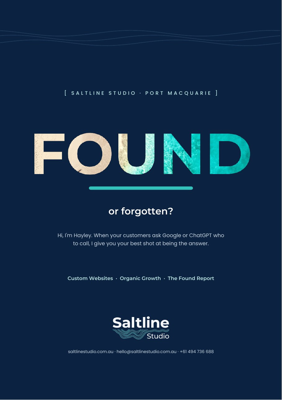The Saltline Studio brochure cover