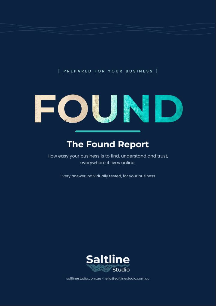 Sample Found Report cover page with the FOUND title